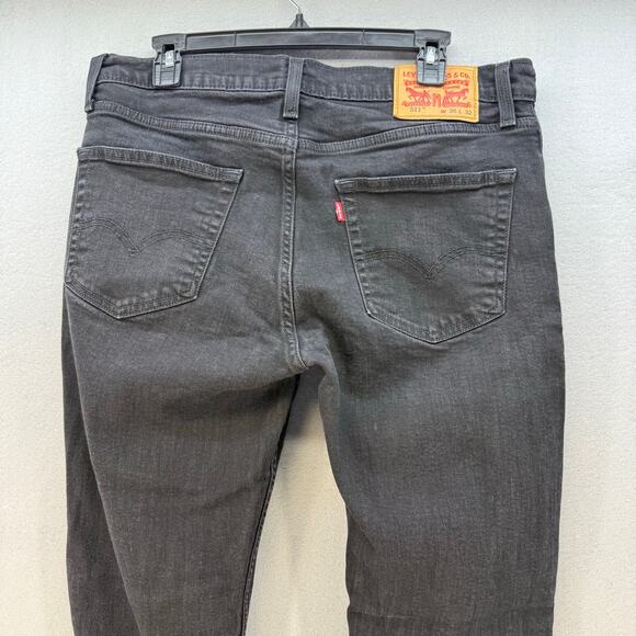 Levi's 511 Men's Jeans 36x32 Black Straight Leg Stretch Preppy Dad Jeans - Picture 3 of 13